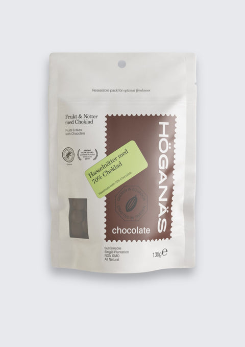 Hasselnöt med 70% choklad 135g