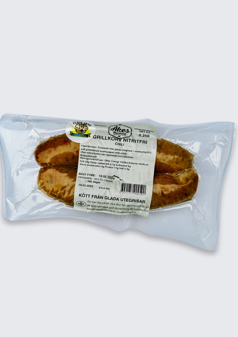 Grillkorv 92%, nitritfri chili 250g