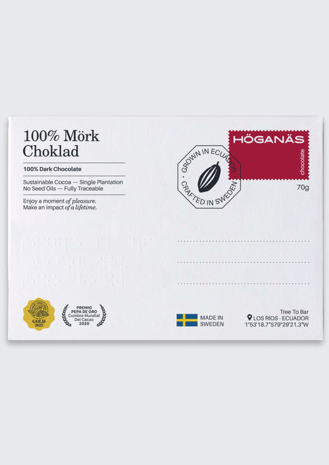 100% mörk choklad 70g