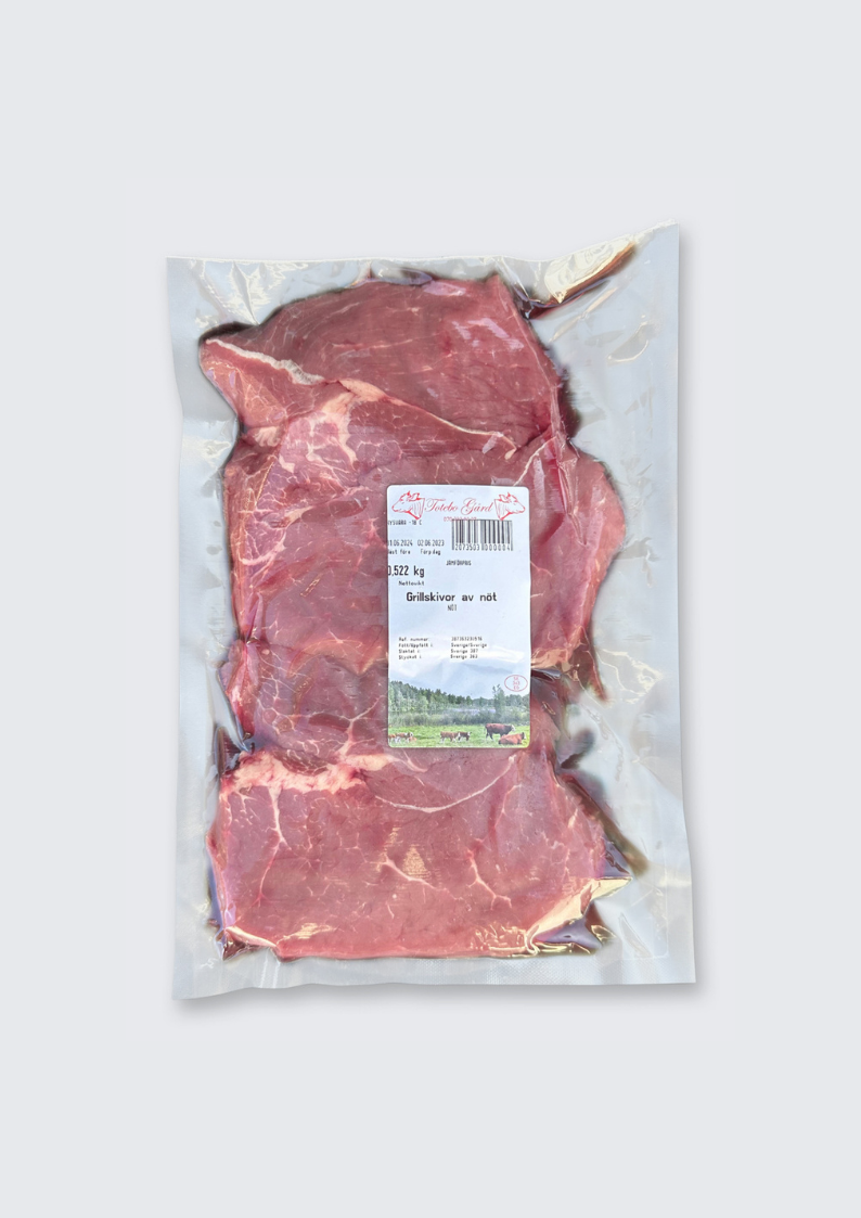 Grillskivor av nöt från Totebo gård (ca 500g)